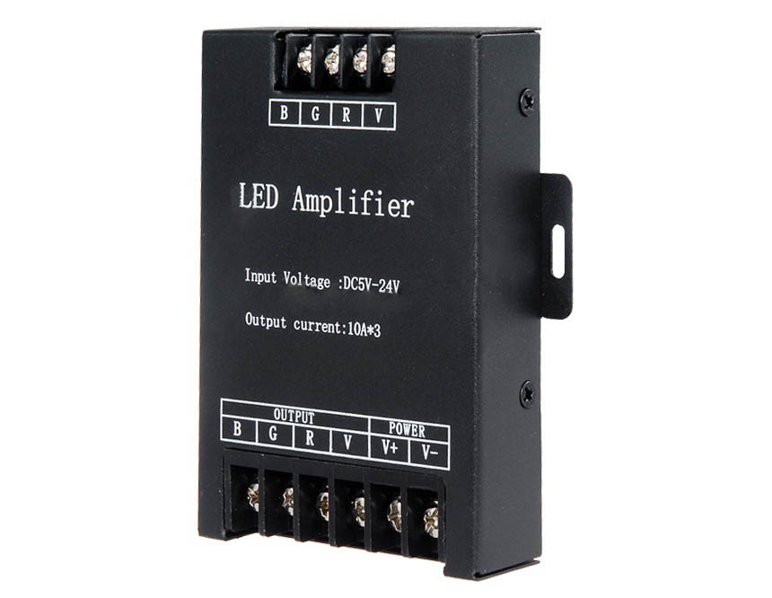 DC5/12/24V 10Ax3CH PWM LED RGB Signal Amplifier Black Iron shell For RGB SMD 3528 5050 LED Light Strip DC5/12/24V 10Ax3CH PWM LED RGB Signal Amplifier Black Iron shell For RGB SMD 3528 5050 LED Light Strip